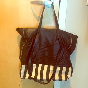 Black and white satchel from Nordstrom